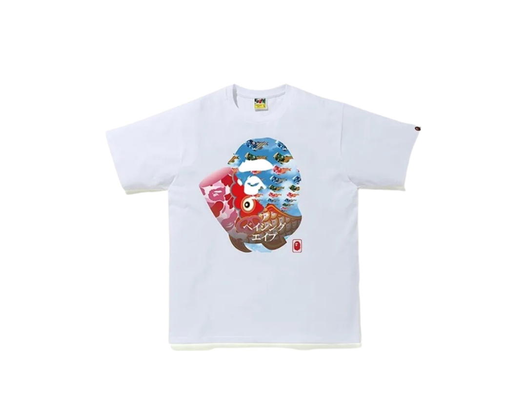 Bape Bape Children's Day Ladies  Tee White Pink Koi