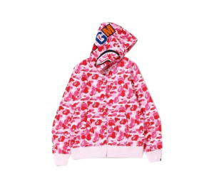 Buy Bape Ponr ABC Camo Shark Full Zip Hoodie Pink at Sasom – Authentic and Ready to Ship