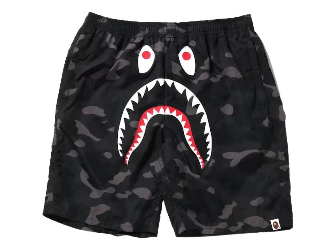 Bape Bape Shark Beach Shorts Black (SS22)