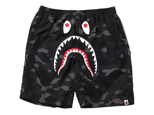 Bape Bape Shark Beach Shorts Black (SS22) - view 1