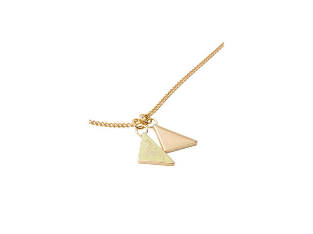 Prada Prada Enameled Metal Necklace Gold Daffodil - view 2