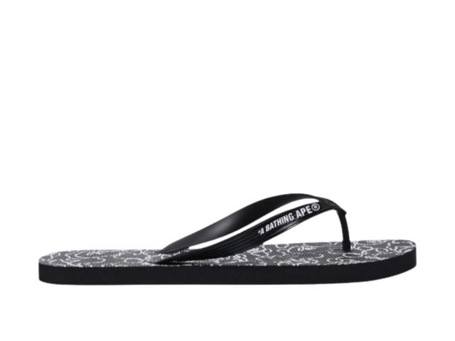 Bape Bape ABC Neon Camo Beach Sandal Black - view 1