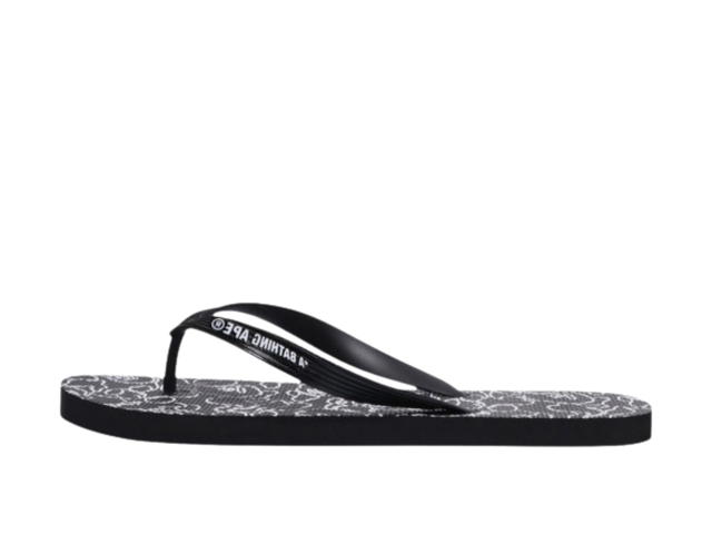 Bape Bape ABC Neon Camo Beach Sandal Black - view 2