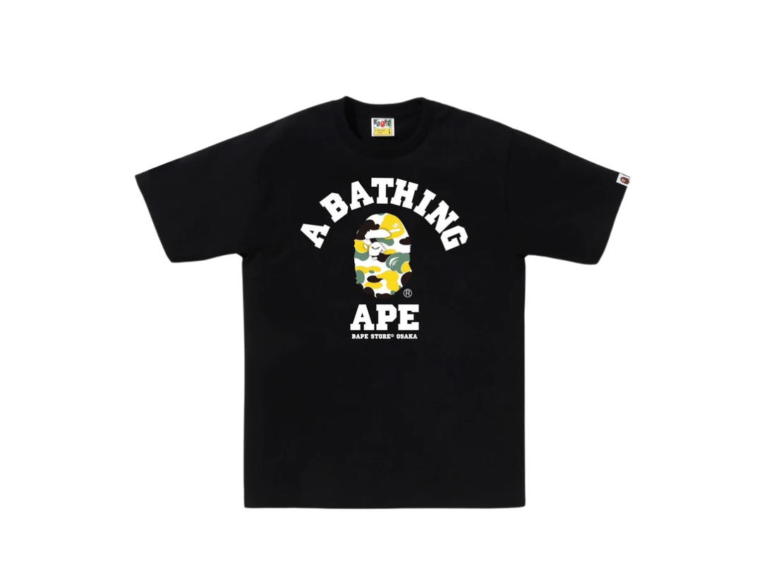 Bape Bape Japan Limited Collection Bape Store Osaka Camo College Tee Black