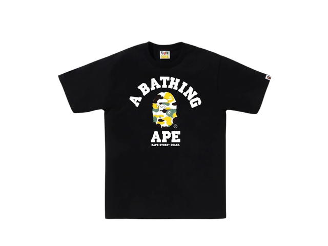 Bape Bape Japan Limited Collection Bape Store Osaka Camo College Tee Black - view 1