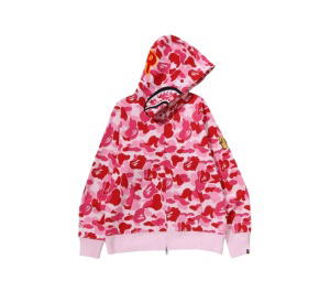 Buy Bape ABC Camo Shark Ponr Full Zip Hoodie Pink at Sasom – Authentic and Ready to Ship