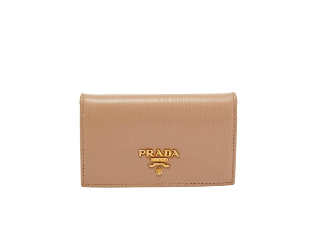 Prada Prada Logo Card Case Beige
