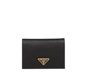 Buy Prada Saffiano Triangle Logo Wallet Black at Sasom – Authentic and Ready to Ship