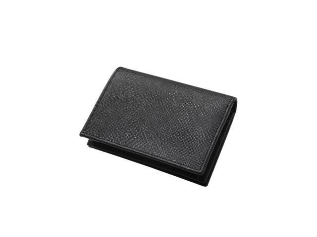 Prada Prada Saffiano Triangle Logo Wallet Black - view 2