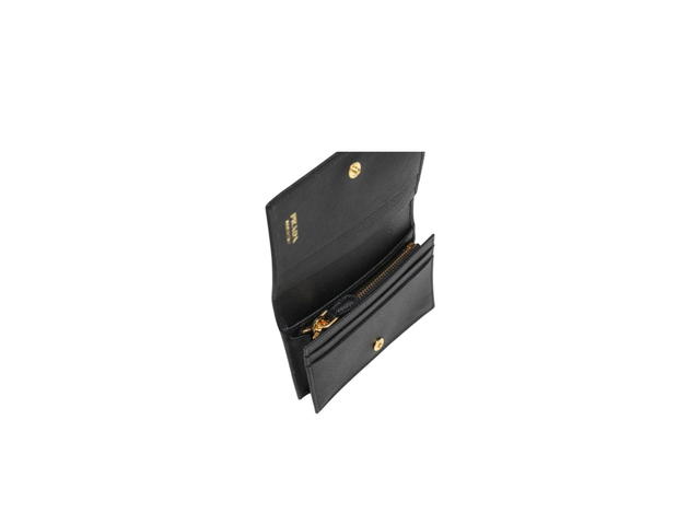 Prada Prada Saffiano Triangle Logo Wallet Black - view 5