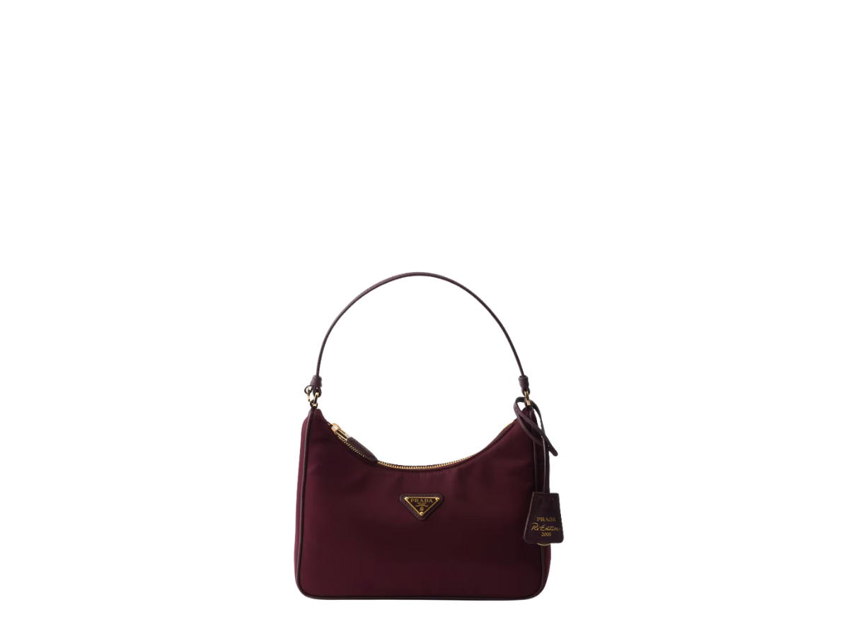 Prada Prada Re-Edition 2005 Re-Nylon And Saffiano Mini Bag Burgundy