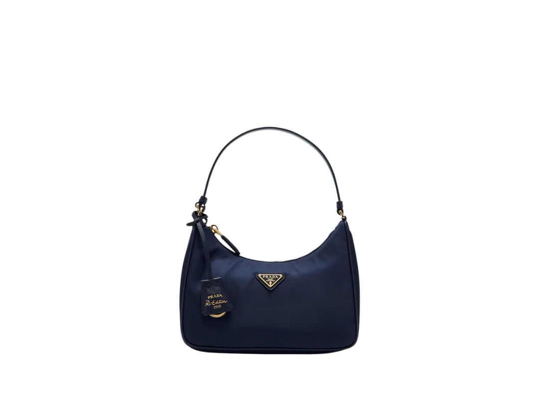 Prada Prada Re-edition 2005 Re-nylon And Saffiano Mini Bag Navy