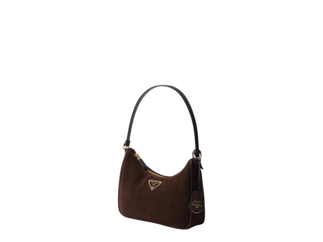 Prada Prada Re-edition 2005 Suede Mini-Bag Dark Brown - view 2