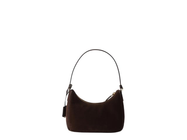 Prada Prada Re-edition 2005 Suede Mini-Bag Dark Brown - view 3