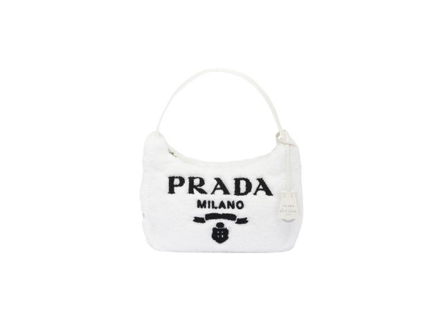 Prada Prada Re-Edition 2000 Terry Mini Bag Handle White - view 1