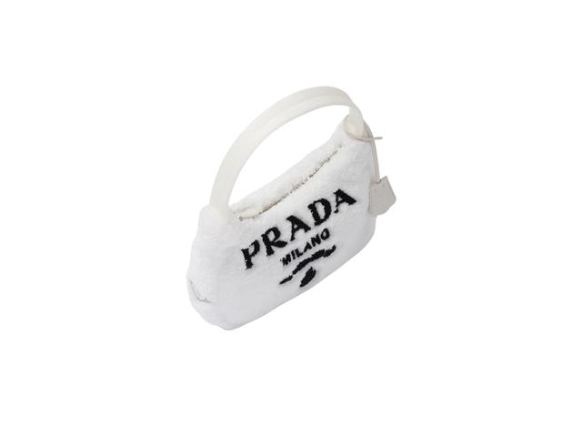 Prada Prada Re-Edition 2000 Terry Mini Bag Handle White - view 3