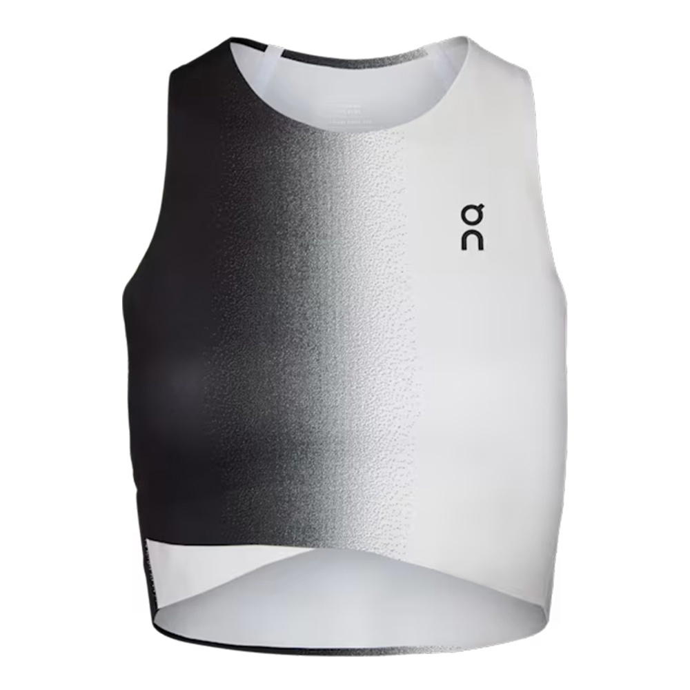 On On Court Crop Top Black White