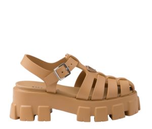 Buy Prada Rubber Monolith Sandals Barley at Sasom – Authentic and Ready to Ship