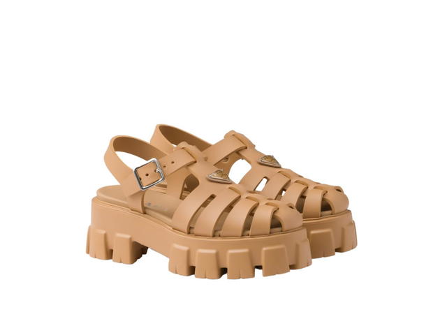 Prada Prada Rubber Monolith Sandals Barley - view 2