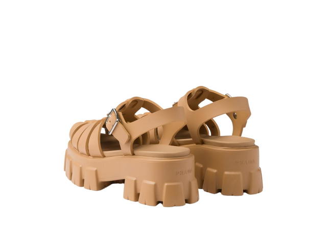 Prada Prada Rubber Monolith Sandals Barley - view 3