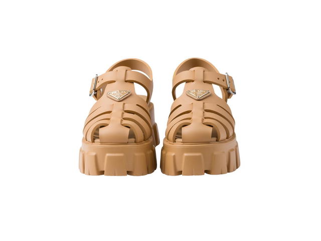 Prada Prada Rubber Monolith Sandals Barley - view 5