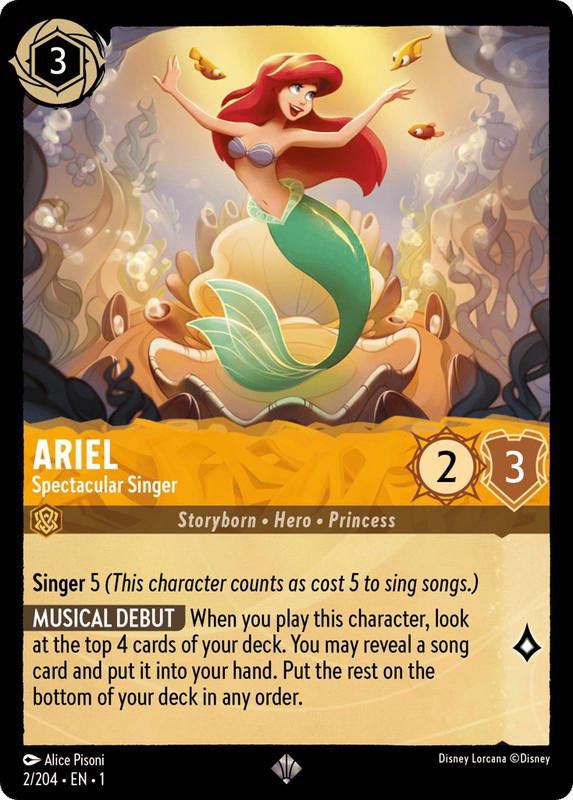Disney Lorcana Disney Lorcana Ariel Spectacular Singer SR [2/204] The First Chapter (EN)