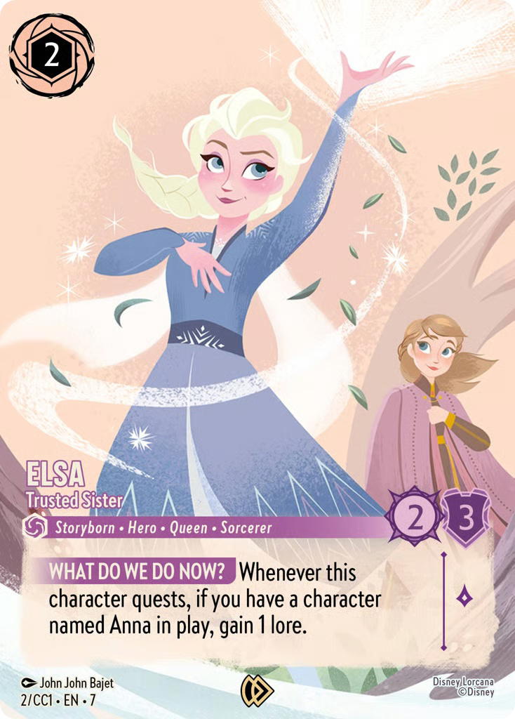 Disney Lorcana Disney Lorcana Elsa Trusted Sister Promo [2/CC1] Curator's Collection: Heroines Edition (EN)