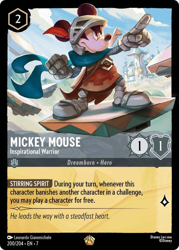 Disney Lorcana Disney Lorcana Mickey Mouse Inspirational Warrior L [200/204] Archazia's Island (EN)