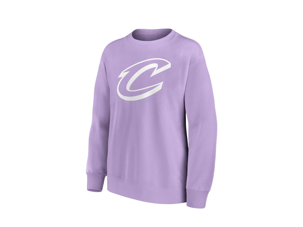 Fanatics Fanatics Unlabeled Cleveland Cavaliers Mono Logo Graphic Oversized Crew Sweatshirt - Womens
