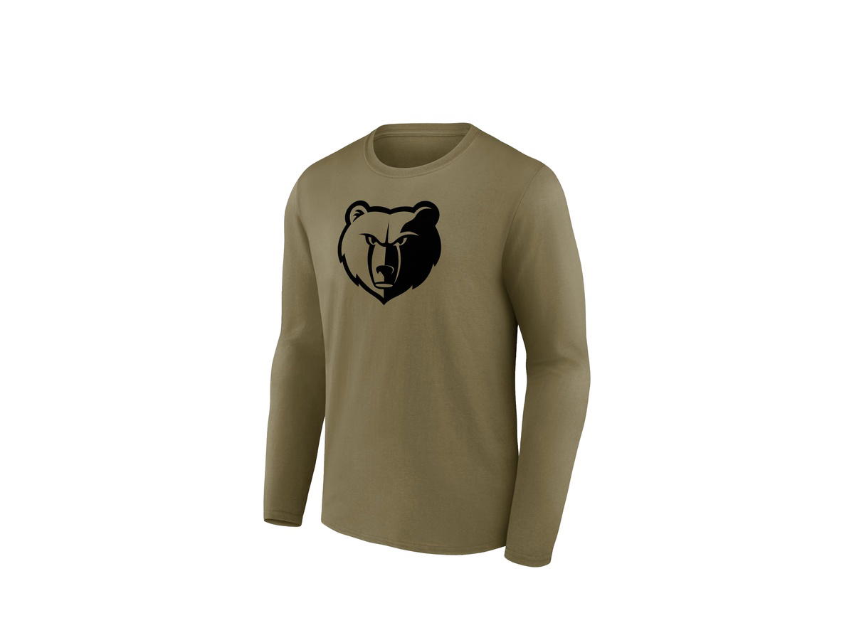 Fanatics Fanatics Unlabeled Memphis Grizzlies Mono Logo Graphic Long Sleeve T-Shirt - Mens