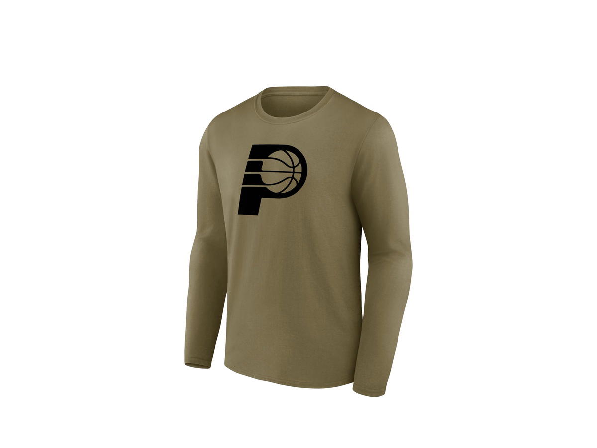Fanatics Fanatics Unlabeled Indiana Pacers Mono Logo Graphic Long Sleeve T-Shirt - Mens