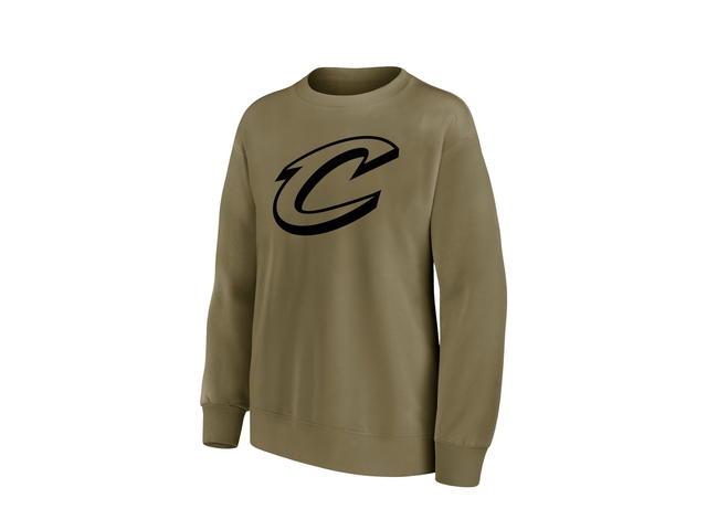 Fanatics Fanatics Unlabeled Cleveland Cavaliers Mono Logo Graphic Oversized Crew Sweatshirt - Womens - view 1