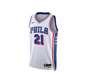 Buy Nike Philadelphia 76ers Association Edition Swingman Jersey - White - Joel Embiid - Unisex at Sasom – Authentic and Ready to Ship