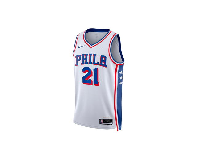 Nike Nike Philadelphia 76ers Association Edition Swingman Jersey - White - Joel Embiid - Unisex - view 1