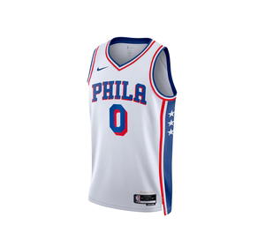 Buy Nike Philadelphia 76ers Association Edition Swingman Jersey - White - Tyrese Maxey - Unisex at Sasom – Authentic and Ready to Ship