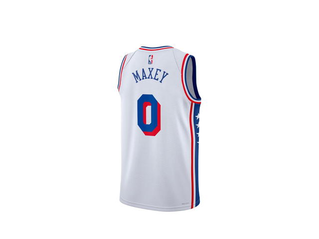 Nike Nike Philadelphia 76ers Association Edition Swingman Jersey - White - Tyrese Maxey - Unisex - view 2