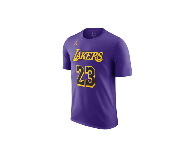 Nike Nike Los Angeles Lakers NBA Statement Name & Number T-Shirt - Lebron James - Mens - view 1