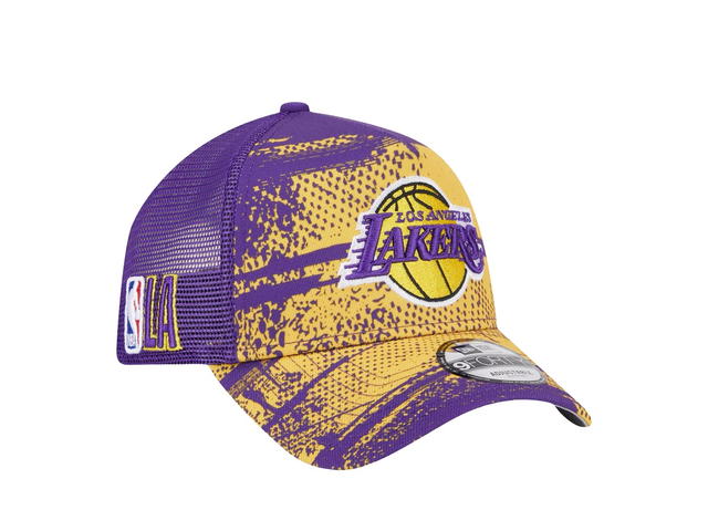 New Era New Era Los Angeles Lakers Official Team Colour 9FORTY A-Frame Trucker - view 1