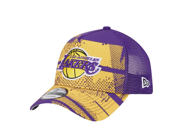 New Era New Era Los Angeles Lakers Official Team Colour 9FORTY A-Frame Trucker - view 3
