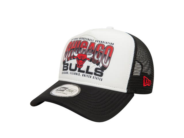 New Era New Era Chicago Bulls Black 9FORTY A-Frame Trucker - view 1