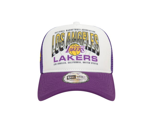 New Era New Era Los Angeles Lakers Purple 9FORTY A-Frame Trucker - view 2