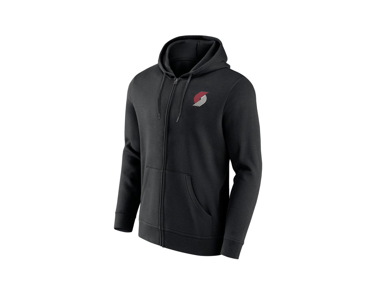 Fanatics Fanatics Unlabeled Portland Trail Blazers Primary Logo Full Zip Hoodie - Mens