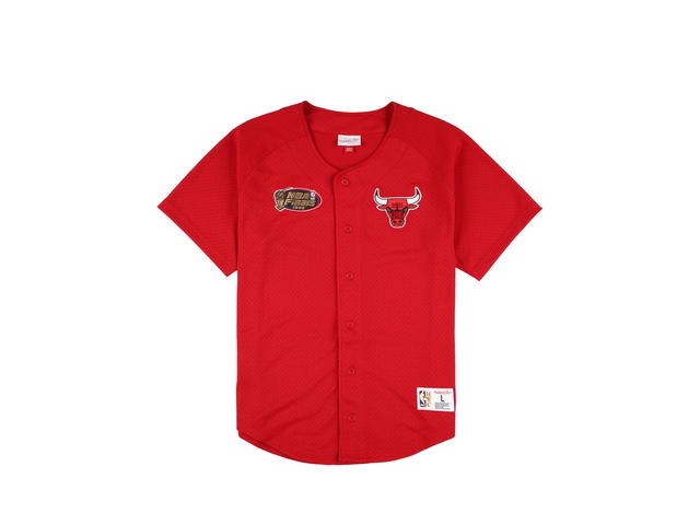 Mitchell & Ness Mitchell & Ness Chicago Bulls Mesh Button Front Shirt - view 1