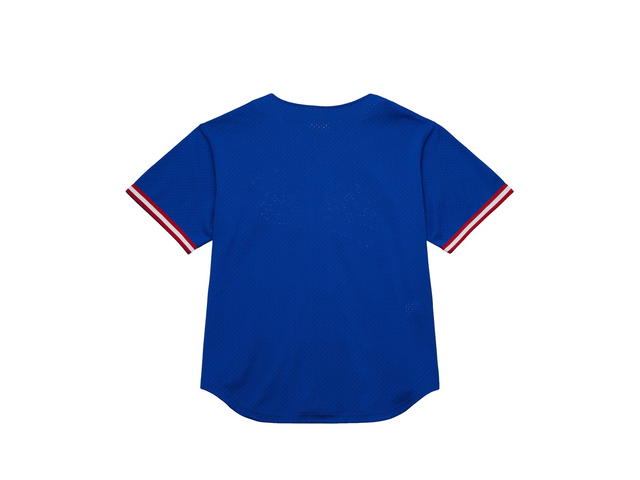 Mitchell & Ness Mitchell & Ness Philadelphia 76ers On The Clock Mesh Button Front Shirt - view 2