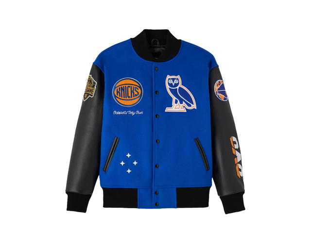 OVO OVO New York Knicks X OVO Raglan Varsity Jacket - Mens - view 1