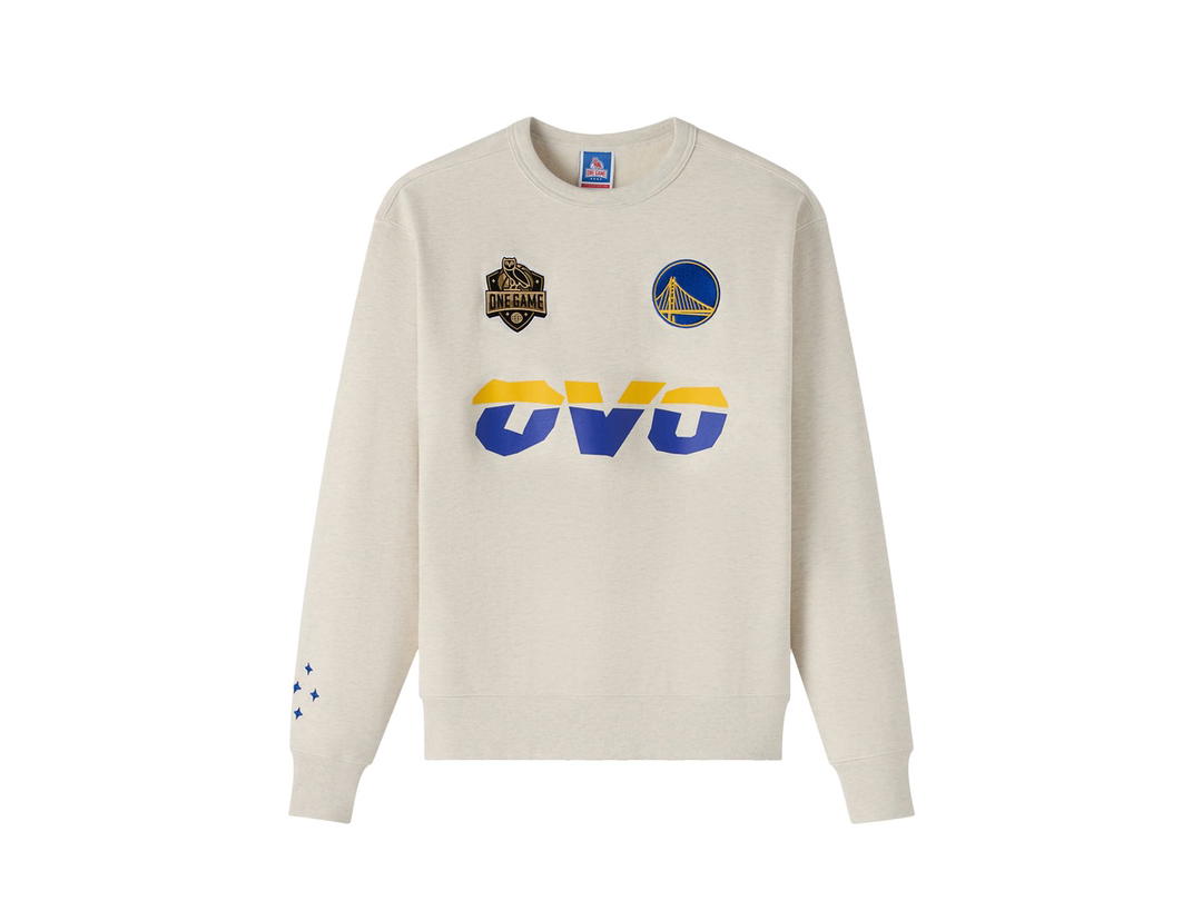 OVO OVO Golden State Warriors X OVO Relaxed Fit Crewneck Sweatshirt - Mens