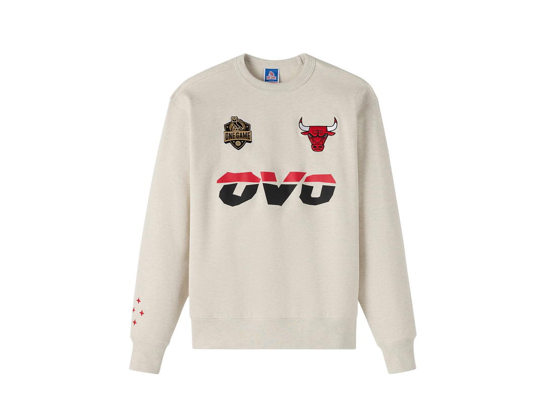 OVO OVO Chicago Bulls X OVO Relaxed Fit Crewneck Sweatshirt - Mens
