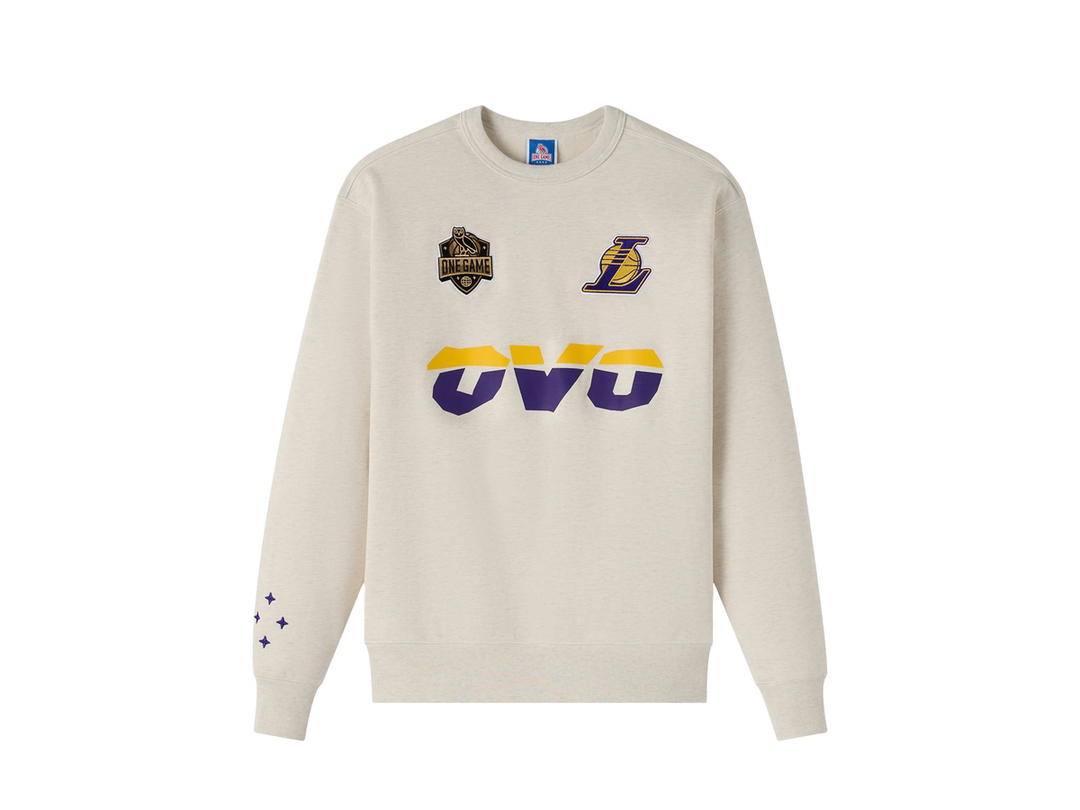 OVO OVO Los Angeles Lakers X OVO Relaxed Fit Crewneck Sweatshirt - Mens