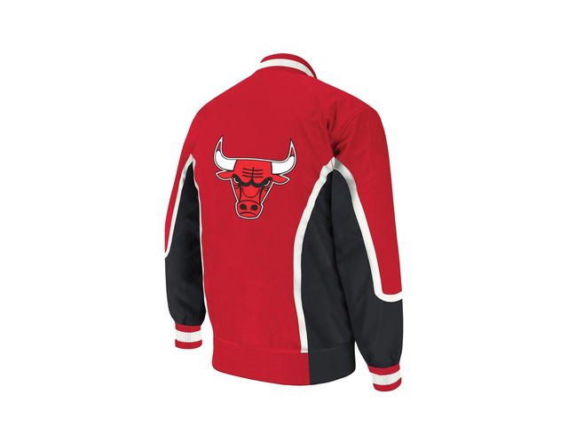 Mitchell & Ness Mitchell & Ness Chicago Bulls Authentic Warm Up Jacket - Mens - view 2
