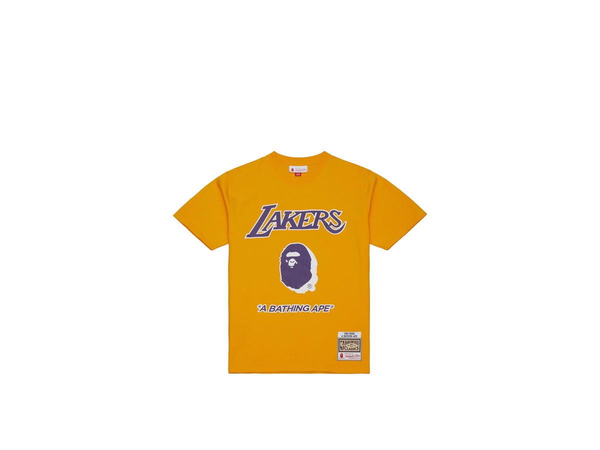 Mitchell & Ness Mitchell & Ness Los Angeles Lakers NBA BAPE x Short Sleeve Tee